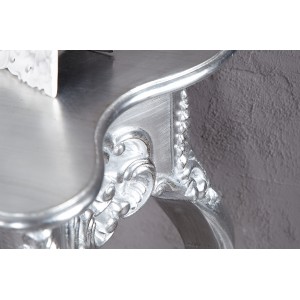 VENICE design barokk konzolasztal 110 cm - ezüst