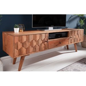 MYSTIC tömör akác TV-szekrény - 140cm INVICTA