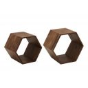 HEXAGON tömör akác polc szett