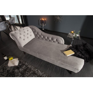 CHESTERFIELD design bársony szófa - szürke