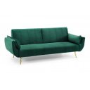 DIVANI - II design bársony kanapé - 215cm - zöld