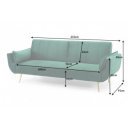 DIVANI - II design bársony kanapé - 215cm - zöld