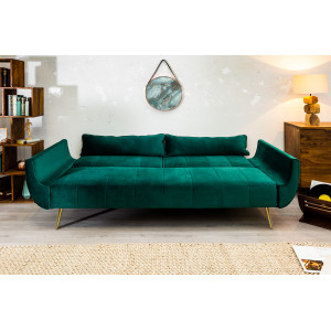 DIVANI - II design bársony kanapé - 215cm - zöld
