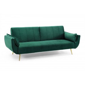 VELVETTA bársony kanapéágy 215 cm – zöld/ arany INVICTA
