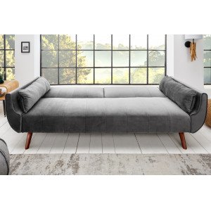 DIVANI design bársony kanapé - 215cm - szürke INVICTA