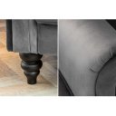 MAISON BELLE-II bársony kanapé - 220cm - szürke