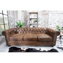 CHESTERFIELD design három személyes kanapé - antik barna