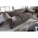 CHESTERFIELD design három személyes kanapé - vintage taupe