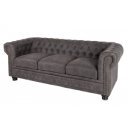 CHESTERFIELD design három személyes kanapé - vintage taupe