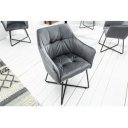 LOFT design bársony szék - szürke