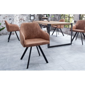 LUCCA design szék - barna INVICTA