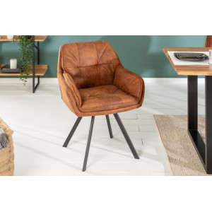 LOUNGER design szék - barna INVICTA