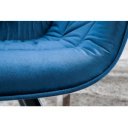 DUTCH COMFORT design bársony szék - kék