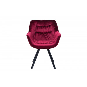 DUTCH COMFORT design bársony szék - bordó INVICTA