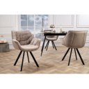 DUTCH COMFORT design bársony szék - greige