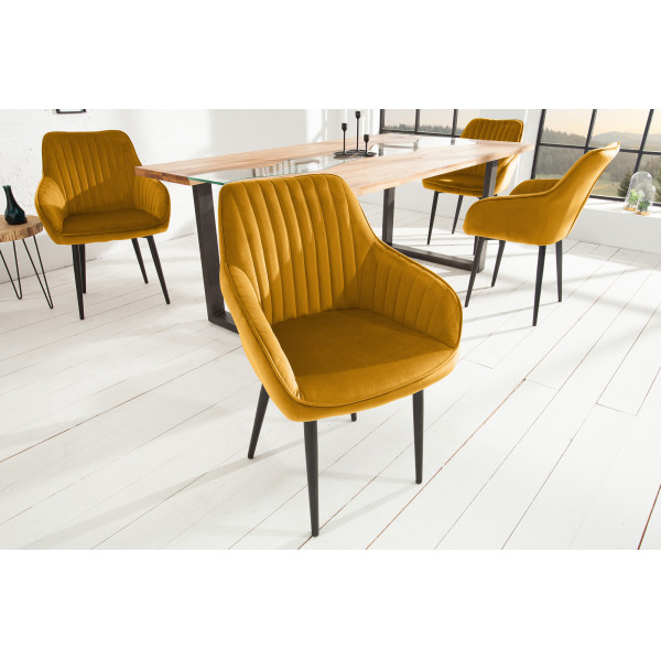 TURIN design szék - okker