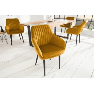 TURIN design szék - okker INVICTA