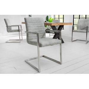 LOFT design szék - világosszürke INVICTA