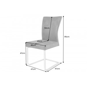 SAMSON design szék- antik szürke