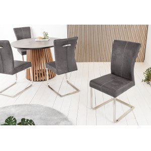 SAMSON design szék- antik szürke INVICTA