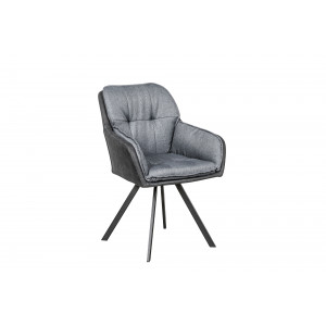 LOUNGER design szék - szürke/antracit INVICTA
