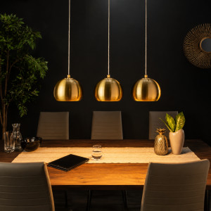 ORBIS modern 3 ágú függőlámpa 65 cm – arany INVICTA