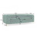 MODERN BAROCK design bársony kanapé - 240cm - zöld