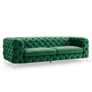 MODERN BAROCK design bársony kanapé - 240cm - zöld
