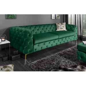 MODERN BAROCK design bársony kanapé - 240cm - zöld
