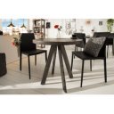 CRAFTER kerek mangófa étkezőasztal - 80cm - szürke