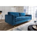 COZY VELVET design bársony kanapé - 220cm - türkiz