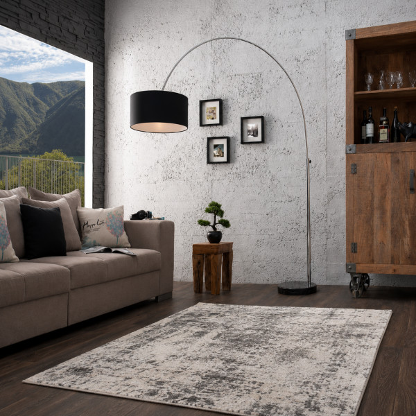SWEEP modern íves állólámpa 200 cm – fekete