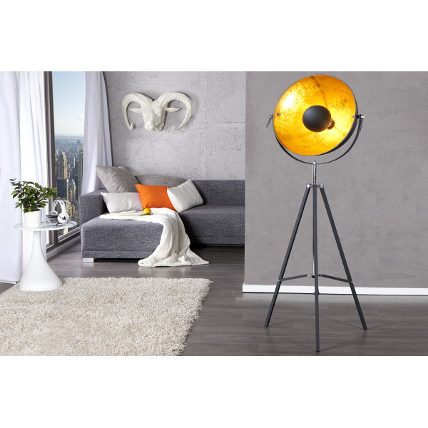 BIG STUDIO design állólámpa - fekete/arany