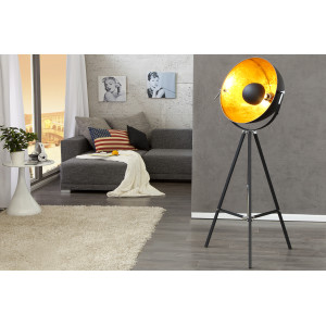 BIG STUDIO design állólámpa - fekete/arany