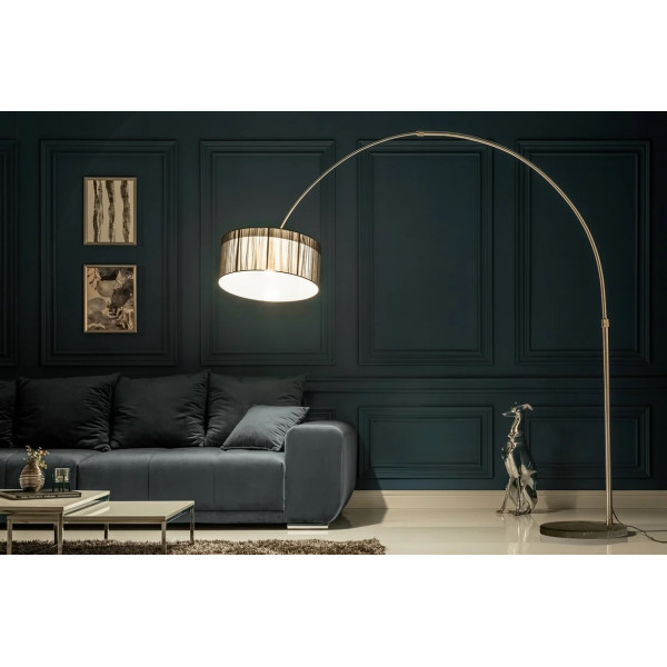 REACH modern íves állólámpa 225 cm – fekete