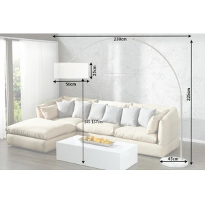 REACH modern íves állólámpa 225 cm – fehér
