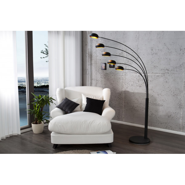 QUINTUS design állólámpa - fekete/arany