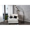 FAN modern ötágú állólámpa 210 cm – fekete / arany