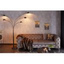 FAN modern ötágú állólámpa 210 cm – fekete / arany