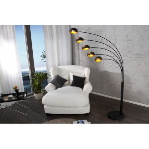 QUINTUS design állólámpa - fekete/arany INVICTA