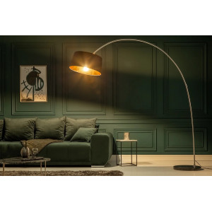 SPAN modern íves állólámpa 215 cm – fekete / arany