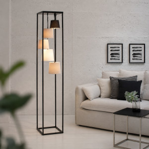 CASCADE modern állólámpa 180 cm – fekete / szürke INVICTA