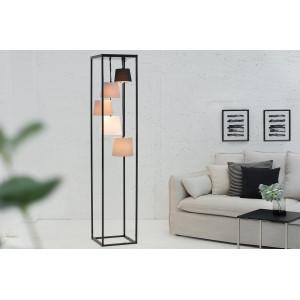 CASCADE modern állólámpa 180 cm – fekete / szürke