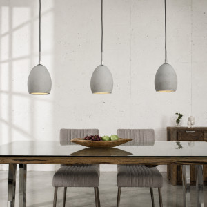 CONCRETE modern 3 ágú függőlámpa 70 cm – szürke INVICTA