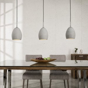 CONCRETE modern 3 ágú függőlámpa 70 cm – szürke INVICTA