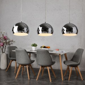 PRISM modern 3 ágú függőlámpa – króm INVICTA