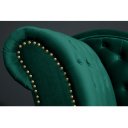 CHESTERFIELD design bársony szófa - smaragd