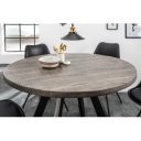 CRAFTER mangófa kerek étkezőasztal - 120cm - szürke