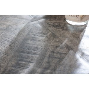 CRAFTER mangófa kerek étkezőasztal - 120cm - szürke