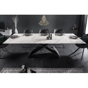 PROMETHEUS MARBLE design bővíthető étkezőasztal - 180-260cm INVICTA